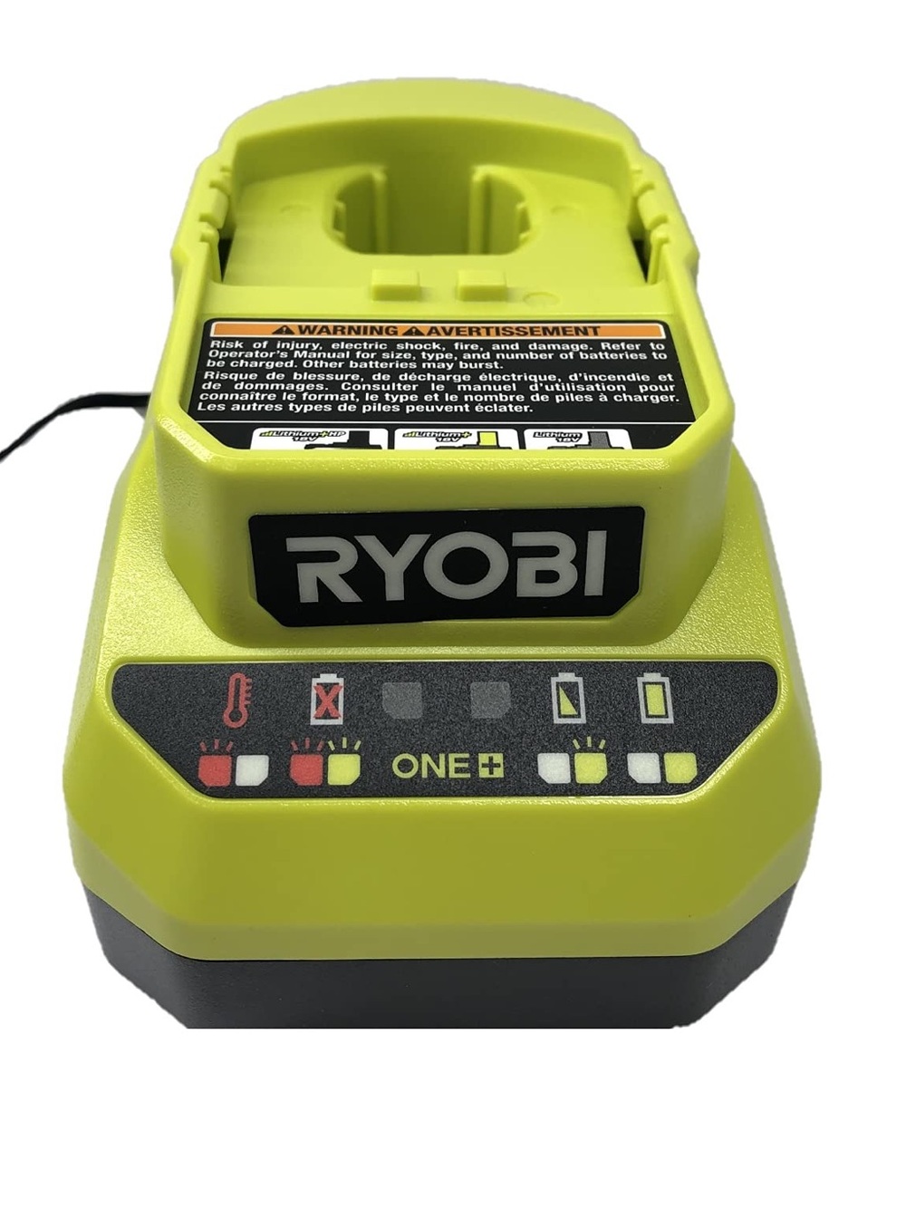 RYOBI ONE+ Lithium-Ion Battery Charger in Lime Green - Picture 3 of 3